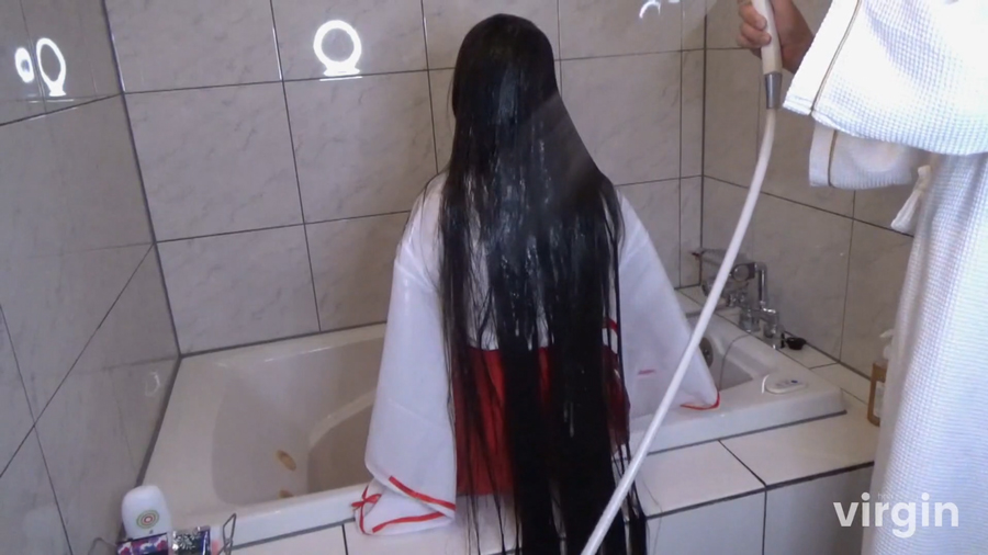 スーパーロングヘア巫女みつあみ　最後の髪フェチ性奉納　サンプル画像09