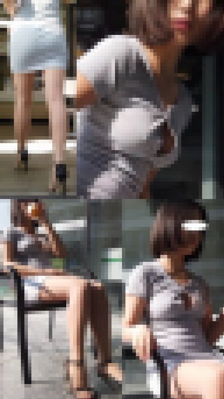 高画質 ノーブラ巨乳美人がカフェで突起を見せつけて　サンプル画像2