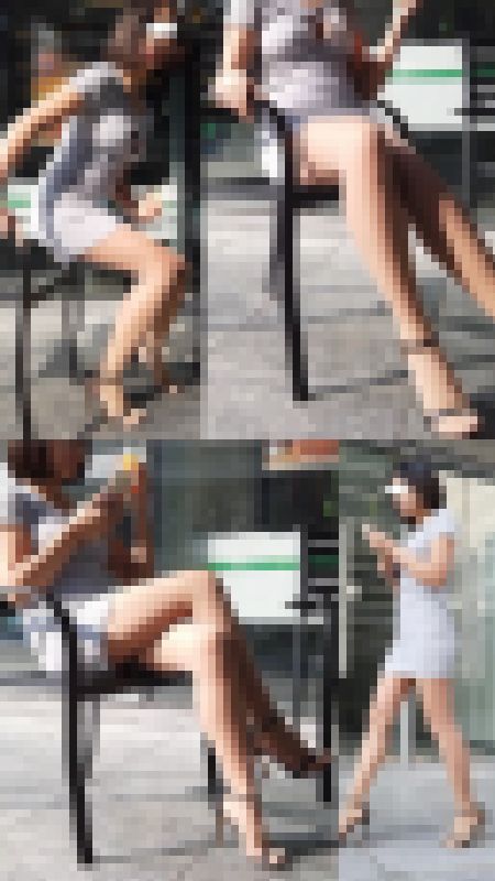 高画質 ノーブラ巨乳美人がカフェで突起を見せつけて　サンプル画像3