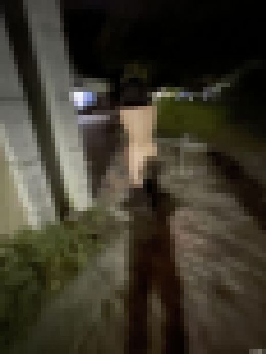 【写真】肉便器の深夜公園全裸散歩　サンプル画像3