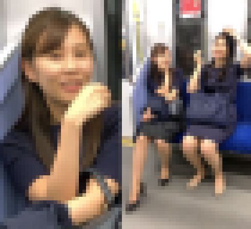 【逆さあり】仕事帰りの極上美女OL2人組み（前編）　サンプル画像1