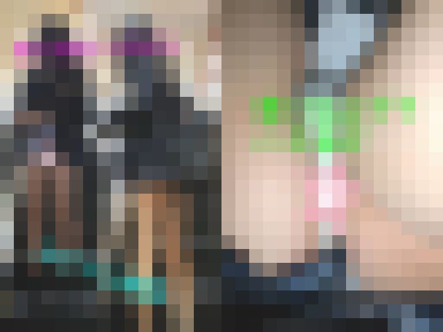 【セット】スタイル抜群の黒髪美人K、くるぶしソックスとルーズソックス、撮影バレ[Train][逆さ][顔出し][４K][特典あり　サンプル画像3